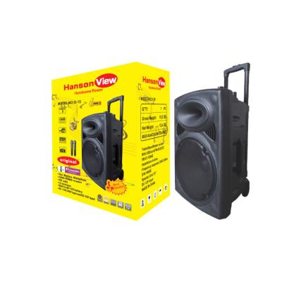 China No Karaoke Outdoor Portable Trolley Speaker Plastic Speaker With BT USB for sale