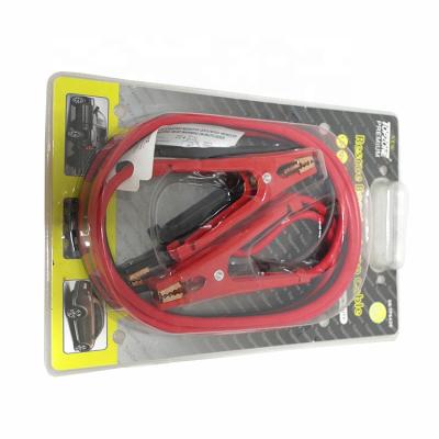 China CCA & PVC Car 8-Gauge 6mm2 400A Jumper Battery Cables 12ft Booster Jump Start In Blister Packing for sale