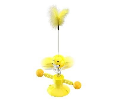 China Viable Cat Toys, Cat Toy Feather Funny Exercise Flutter Interactive Rotating Kitten Toys, Cat Teaser with Replacement for sale