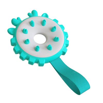 China 5.2 Inch Dog Flying Disc Toy Chewing Ring Chasing Training Viable Molar Pet Toy for sale