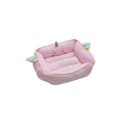 China Wholesale Customized Hand Wash Factory Direct Sales Small Unicorn Quadrate Pet Bed for sale