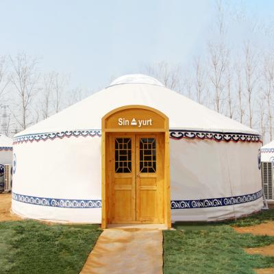 China Extended Type Sinoyurt Ger Bamboo Mongolian Wooden Frame Yurt for sale