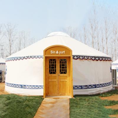 China Extended type camping eco friendly round mongolian bamboo building site yurt products for sale