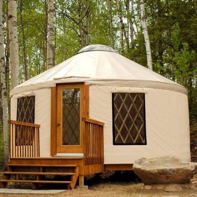 China Extended Type Support Color Customization Structure Modern Luxury Mongolian Wooden Frame Yurt for sale