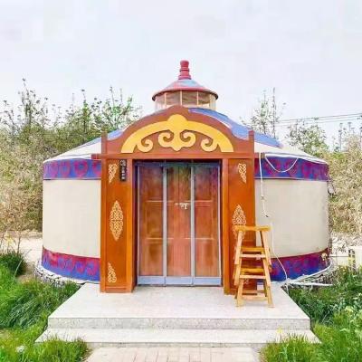 China Extended Type Sinoyurt Ger Yurt With Wooden Track Withstands The Toughest Weather for sale