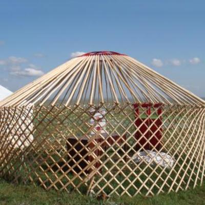 China 5m Coating Globe Traditional Mongolian Wooden Frame Extended Type Wooden Ger yurt for sale