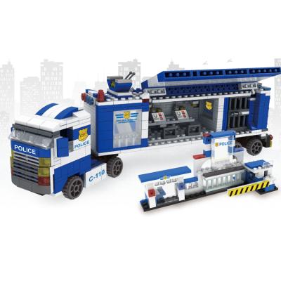 China Building Toy 6-in-1 City Police Building Block Toys Kid's DIY Education Indoor Toys Changeable Building Blocks for sale