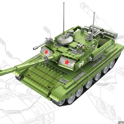 China Construction Toy Kid's Education DIY Building Block Toys 99 Military Battle Tank Building Block Toy Series for sale