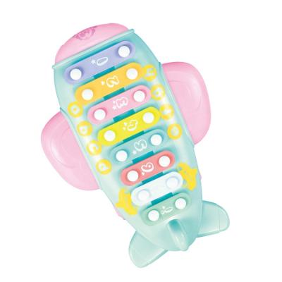 China Lovely 8 flat colorful baby percussion piano toy baby music toy education head toy 668-16 for sale