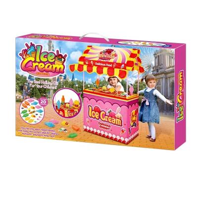 China Toy New Ice soft pink cream popular gift girl toy tent snack bar indoor game play house pretend to play a game for sale