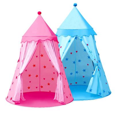 China Pink Soft Popular Gift Girl Toy Tent Toy New Yurt Indoor Play House Pretend To Play A Game for sale