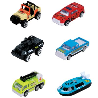 China Diecast Toy Kid's Alloy Car Toys Floor Rolling Pull Mini Back To Die Casting Car Toys 6 Mixed for sale