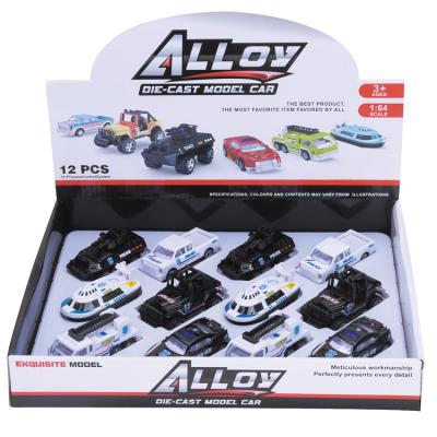 China Mixed Kid's Alloy Car Sliding Toys Diecast Toy 6 Kinds Pull Back To Die Casting Car Toys for sale