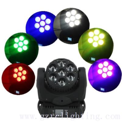 China Stage Lighting / LED 10W * 7bulbs 4 In 1 RGBW Moving Head Beam Light for sale