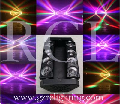 China LED 8 * 10W RGBW 4 in 1  Moving Head Wash Light Tri LED Spider DJ Lighting Fixtures for sale