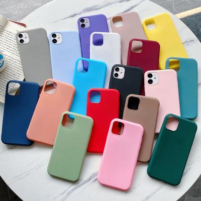 China Anti-fall Low Price Tpu Silicone Cell Phone Case Shockproof Cover Frosted Soft Rubber For iPhone 12 13 Pro Case Max Cheap Wholesale for sale