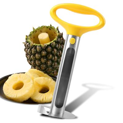 China Viable Kitchen Accessories Fruit Hollow Stainless Steel Pineapple Slicer Stem Remover Pineapple Punch for sale