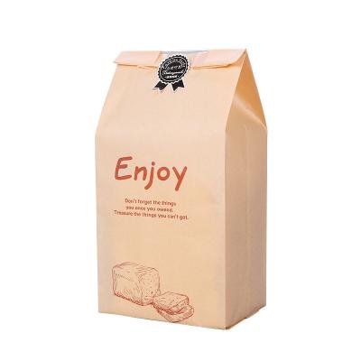 China Recyclable Custom Printed Logo Grease Oil Proof Bread Donuts Packaging Kraft Paper Greaseproof Bags for sale