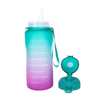 China Sustainable Wholesale High Quality Outdoor Plastic Sport Water Bottle With Straw for sale