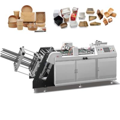 China Auto Feeding Biodegradable Paper Lunch Box Machine 4.5kw/H for sale