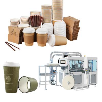 China Full Servo Automatic Tea Coffee Cup Making Machine 140-170 Pcs/Min for sale