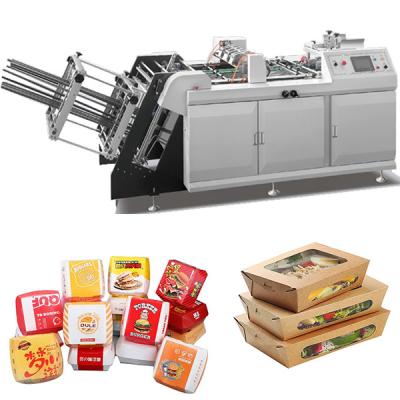 Cina Macchina rivestita del creatore del contenitore di cartone del PE automatico di Bento Hamburger Box Making Machine in vendita