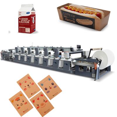 China Paper Lunch Box Roll To Roll Flexo Printing Machine 300mm-1200mm Length for sale