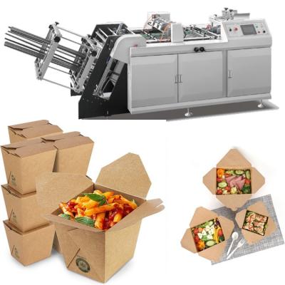 China Paper Take Away Automatic Lunch Box Production Line Servo Motor 150pcs/Min for sale