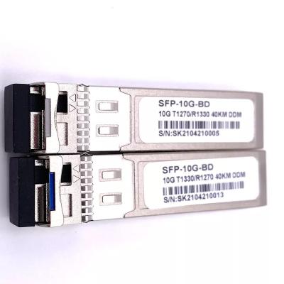 China BiDi SFP+ 1270nm TX 1330nm RX 40km Telecom DOM LC SMF Transceiver Module Extreme Networks 10GB-BX40-U Compatible for sale