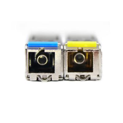 China FTTH FTTB FTTX Network 1GB BIDI 1.25G 20KM SC Single Mode Fiber Mini SFP Optical Transceiver Module for sale