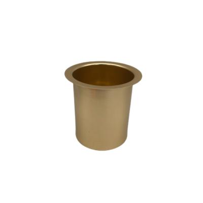 China Modern factory direct aluminum caliber 100mm shell material candle open candle metal cup for sale