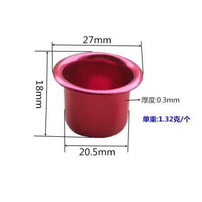 China Wholesale Candle Vessel Manufacturers Metal Candlestick Small Christmas Opens Candle Base Multicolor Oxidation Diameter 27 Mm for sale