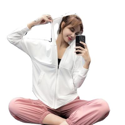 China 2022 Anti-Wrinkle Slim Zipper Top Women Loose Sweater Casual Training Running Long Sleeve Hoodie Yoga Jacket Gym Leisure Ladies for sale