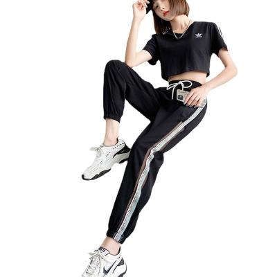 China Anti-wrinkle explosive sports pants women's summer thin loose leggings casual pants stretch thin nine-point lantern trousers for sale