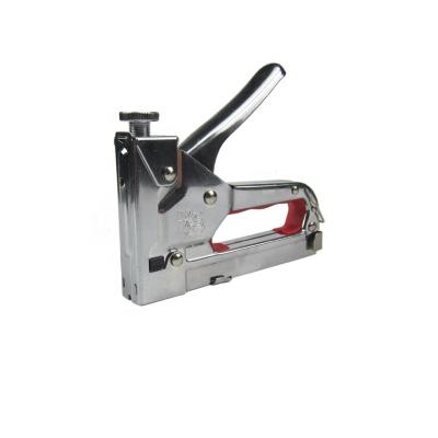 China Wooden Case All Metal Chromed Garden Staple Gun Manual 3 In 1 Heavy Duty Staple Gun Tacker For 4mm-14mm Staple With Shock Absorbers for sale