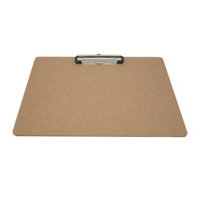 China Horizontal Recycled A4 Office Letter Size Hardboard Paperweight MDF Clipboard with Low Profile Clip for Office for sale