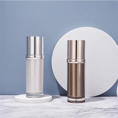 China Luxury Specular Acrylic Luxury Cosmetics Cosmetic Packaging For 80ml Lotion Bottle With Round Acrylic PMMA Bottle for sale