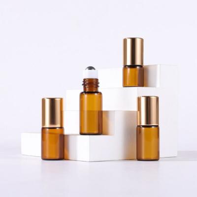 China Subpackage Supplier Cosmetic Roll On Bottle Glass For Serum Amber Glass Bottle With Color Custom Cosmetic Packaging Glass for sale