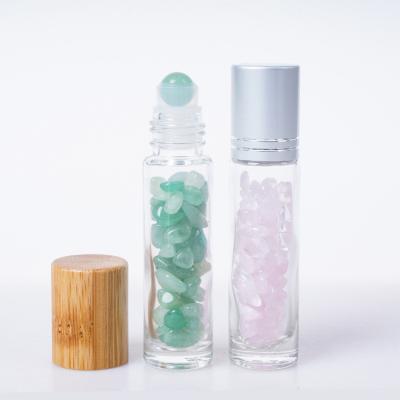 China Supplier Cosmetic Roll On Bottle Bamboo Lid For Fashion 10ml Bottle Serum With Mini Glass Perfume Bottle for sale