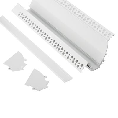 China Ceiling / Plaster / Drywall Trimless LED Plaster in Downlight Profile Channel Embeded Interior Corner Mounting Drywall Recessed Aluminum LED Strip for sale