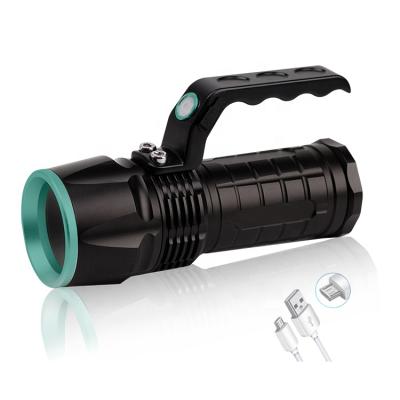 China Super Bright 3 Modes SOS Long Range Searching/Camping Aluminum Handheld Rechargeable Led Spotlight For Emergency for sale