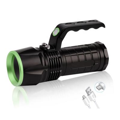 China High Power 2000 Lumen Searching / Camping XHP50 Led Flash Light , Rechargeable Powerful Handheld Led Spotlight for sale