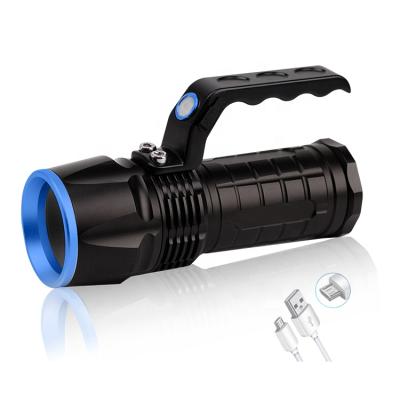 China Super Bright 3 Modes Long Range SOS Searching/Camping 30000lumens Aluminum Handheld Rechargeable Led Spotlight For Emergency for sale