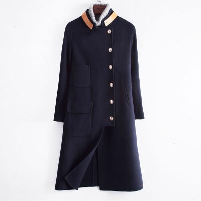 China Breathable Sailor Collar OEM Customized Wholesale Women Cashmere Parka Winter Coats For Ladies Women for sale