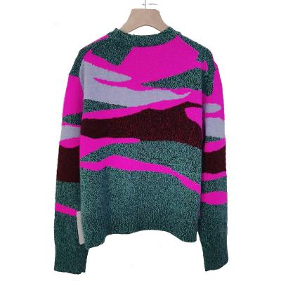 China Breathable OEM Fashion Custom Womens Cashmere Sweater , Loose Casual O-Collar Pullover for sale