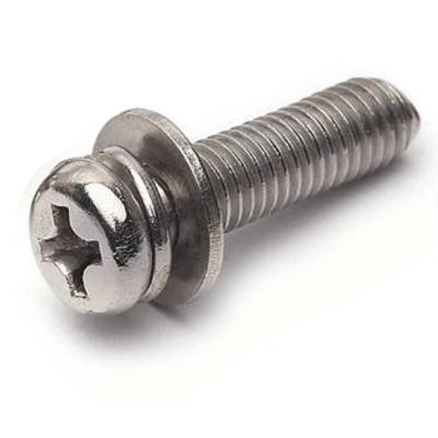 China Stainless steel Sems screw with special lock pan phlips sems head screw for sale