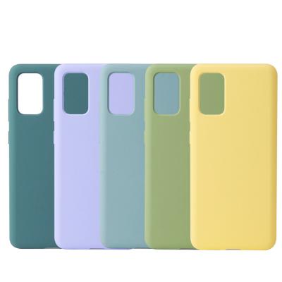 China High Quality Microfiber Nice Color Liquid Silicone Phone Case For Samsung s20 for sale