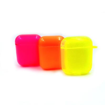 China Fluorescence Clear Jelly Color TPU Earphone Protector Eco-friendly Case For Airpod for sale