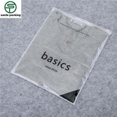 China BIODEGRADABLE Custom Transparent Garment Bag Ziplock Bag For Dress T-shirt Packaging for sale