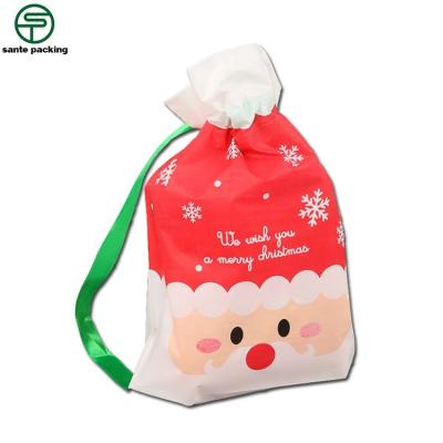 China EVA Frosted Plastic Small Promotion BIODEGRADABLE Gift Cotton Packaging Drawstring Bag With Logo for sale